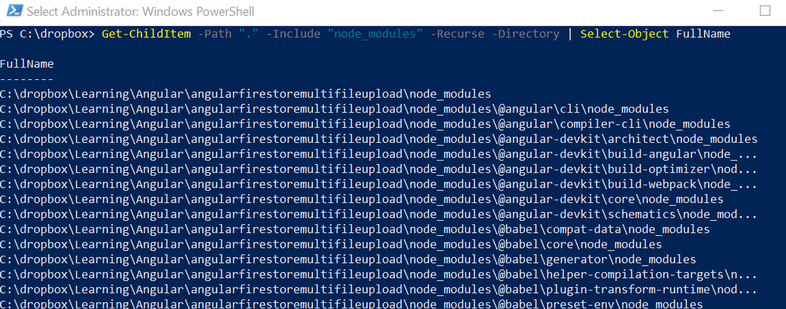 Remove node modules windows