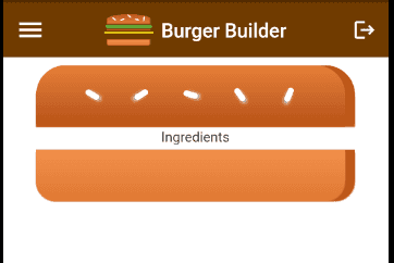 Burger with empty ingredients